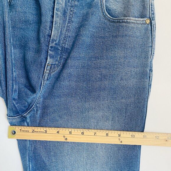 La Vie Rebecca Taylor Flare Jeans 29 Tall Blue Distressed Ultra High Rise Retro - Picture 7 of 12
